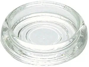 Van Dykes Restorers Clear Glass Furniture Coasters  2 9/16", Set of 4, Traditional Glass Coasters for Table, Sofa, and Chair Protection