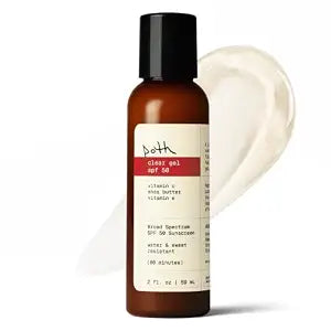 poth Clear Gel SPF 50 – New Water Proof, Invisible Face Sunscreen – Sunscreen with Vitamin C & E, Cocoa Vanilla Scent, Made in USA, 2 oz