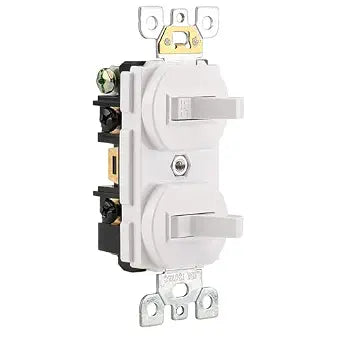 Wengart Double Toggle Switch Homeowners Single Gang 15A 120V Light Switch