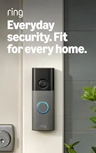 Ring Battery Doorbell 2K (newest model) Retinal 2K with wide-angle video, up to 6x Enhanced Zoom, Two-Way Talk, and Built-In Battery, Speckled Gray
