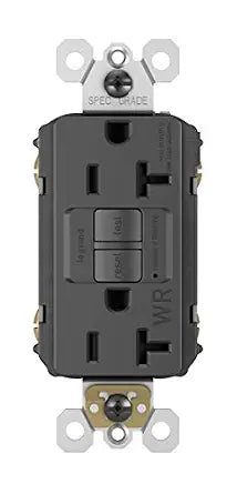 Legrand radiant 20 Amp Tamper Resistant GFCI Duplex Outlet Black 1 Pack