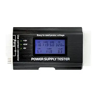 Computer PC Power Supply Tester 20/24 4/6/8Pin Power Supply Tester Aluminum