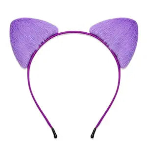 Purple Cat Ears Headband for Halloween Costume Cosplay Party Accessories