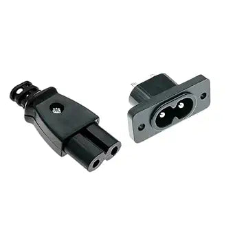 5 Sets C8 Male Power Socket C7 Female Plug Power Outlet Embedded Electric Connector Connector 35mm*15mm AC 2.5A 5A 250v