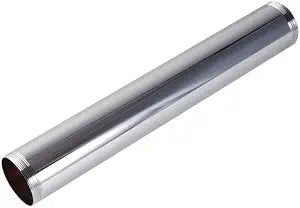 EZ-FLUID Heavy Duty Commercial 1-1/4"OD x 12-In 17GA Chrome Brass Tubular Threaded On Both Ends,Threaded On Double End Tailpiece Under Sink Tube Drain Pipe For Kitchen, Bathroom,Laundry Sink(1Pc)