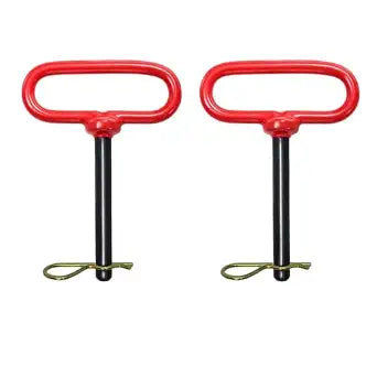 1/2 Trailer Tow Hitch Pin with Red Handle and Clip 1/2x4-1/2 Clevis Pin for Towing with an ATV, UTV or Lawn Tractor, Hardened Steel,Powder-Coated Prevent Rust