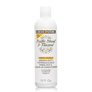 Creme of Nature Butterblend & Flaxseed Detangle & Slip Rinse-Out & Leave-In