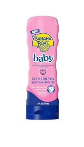 Banana Boat Baby Sunscreen Lotion SPF 50, Infant Sunscreen, 6 Fl Oz
