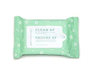 Patchology Clean AF Face Cleansing Wipes | On-The-Go Makeup Remover | 15pk