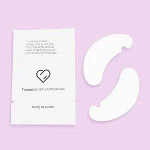 i-Laesh 100 Pairs Eye Pads for Lash Extensions - 100% Natural Aloe Vera Hydrogel Gel Under Eye Pads - Lint Free, Stick Well, Fits Most Eye Shapes Lash Extension Supplies Makeup Tools - U Eye Pads