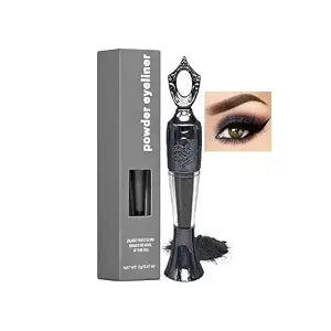 Powder Eyeliner, Multi-Use Eyeliner Powder Long-Wearing & Smudge-Proof Intense Color Easy To Apply, Gentle & Skin-Friendly Formula, Smoothly Outlines The Eye-Liner For Women, #01 Black