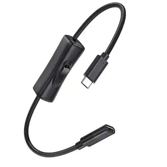 USB C On Off Switch Extension Cable 1FT,100W PD Fast Charging