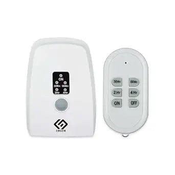 OSKOS Indoor Wireless Remote Control Outlets with Timer ON/Off, 30,60 Mins or 2,4 Hrs., 2 Grounded Outlets, Battery Included, 15A/1/2HP, UL Listed