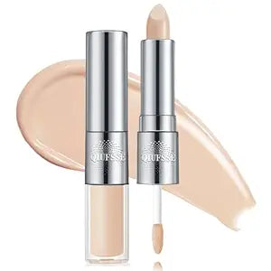 Double-ended Cream Concealer Stick & Liquid Concealer,01 Natural