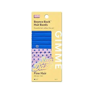 Gimme Beauty Fine Hair Ties, Cobalt/Purple Starburst, 10 Pack