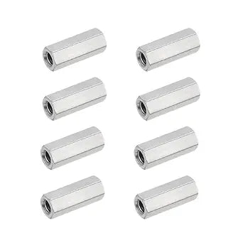8Pcs Hex Coupling Nuts,M8x1.0-Pitch UNF 20mm/0.79" Length, 304 SS