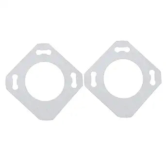 Replacement Oil Burner Flange Gasket 3 Bolt 6 5/16 Square 4" Diam for Beckett Weil McLain Boilers (2 Pack)