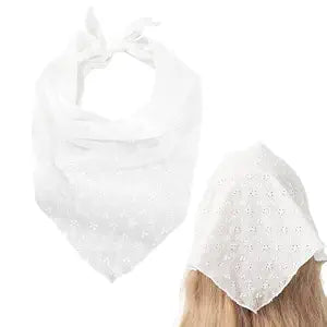 Bandana Headband White Bandana for women Simplicity Head Scarf for Girls Cute Adjustable Bandanas for Women