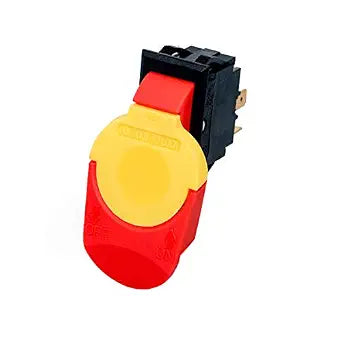 POWERTEC 120/230V Dual Voltage Safety Paddle Switch, 16 Amps, Smart Switch w/Removable Locking Key, Fits Table Saw, Bandsaw, Drill Press, and Disc Sanders, Power Tool Safe Guard (71390)
