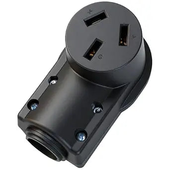 NEMA 10-50R Receptacle,50AMP 125/250VOLT,3-Pole 3-Wire Connector,50A AC Industrial Grade Cord End Female Socket DIY Heavy Duty Industrial Grade Outlet for Dryer,Stove,RV & Generator,ETL Listed,Black