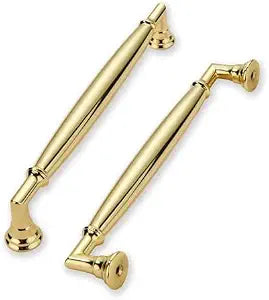 khtumeware 10 Pack 5 Inch(128mm) Polished Brass Cabinet Pulls Heavy Duty Solid Cabinet Handles Kitchen Cabinet Hardware for Cupboard Drawer Handles