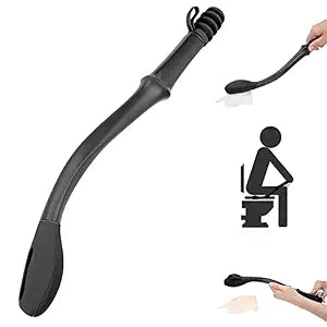 Toilet Aids Tools, 15.7in Long Reach Comfort Wiper Toilet Paper Wiping Aids Long Reach Comfort Self Assist Wiper Wipe Assist Tool for Inconvenient People(black)