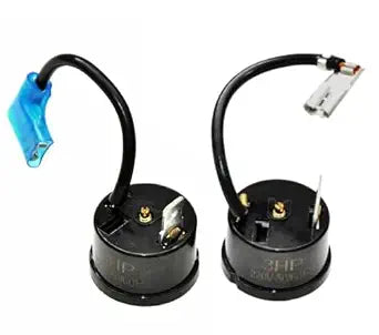 2Pcs Thermal Overload Protectors Fits Air Conditioner Compressor Universal Applicable for 3HP 2250W AC RV System Dehumidifier Overheating Protecting with Wire and Plug Sleevees