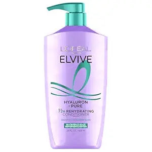 L'Oreal Paris Elvive Hyaluron + Pure 72H Rehydrating Conditioner for Oily Hair, Hair Conditioner with Salicylic and Hyaluronic Acid, 28 Fl Oz