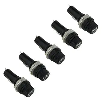 5PCS Electrical Panel Mounted 6X30mm Fuse Holder Glass Fuse Tube Protector