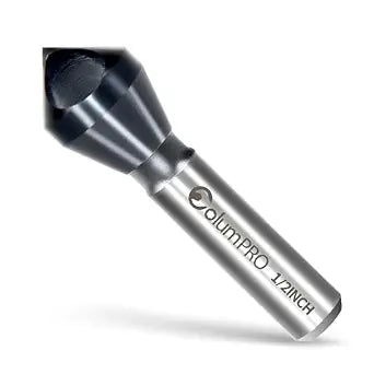TiAlN Cobalt Single-End Countersink Chamfer Tool - Heavy-Duty M35 82-Degree Countersink Bit for Metal, Stainless Steel, Copper, Wood, Fiberboard, 1/2"