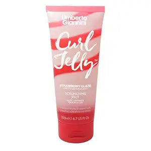 Umberto Giannini Curl Jelly Scrunching Jelly Strawberry Glaze, Limited Edition Curl Defining Gel for Curly Hair, Frizz Control, Medium Hold, Shine Boost, Silicone Free, 200ml