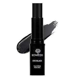 Bowitzki Face Body Paint Stick Eye Black Softball Football Baseball Sports , Non-Toxic Hypoallergenic for Halloween SFX Makeup Cosplay Joker Costume Parties Cream-Blendable (Black)