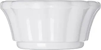 Carlisle FoodService Products 4394202 Melamine Scalloped Ramekin, 1 oz, White