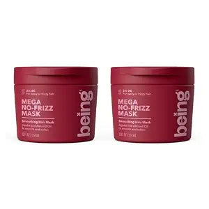 being MEGA NO-FRIZZ Smoothing Hair Mask with Jojoba and Almond Oil 354mL(Pack of 2)
