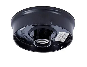 B&P Lamp 4 Inch Fitter Wired Flush Mount Ceiling Fixture, Black
