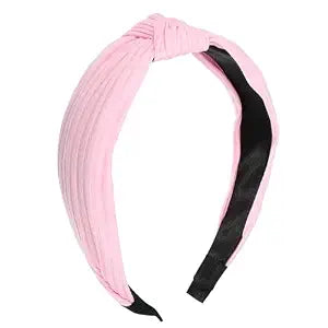 VOCOSTE Textured Cotton Knot Headband, Pink