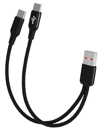 UCEC USB-C Splitter 2 in 1, Short Dual USB C Cable USBC Multi Charging Wire