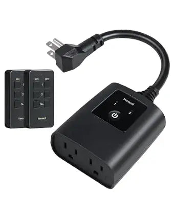 Independent Control Outdoor Remote Outlet with 2 Magnetic Switches