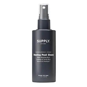 SUPPLY Healing Post Shave Spray for Men ��� Alcohol-Free Aftershave to Soothe Irritation, Hydrate Skin & Reduce Razor Burn ��� Sensitive Skin Friendly ��� Sandalwood & Cedar, 2 oz