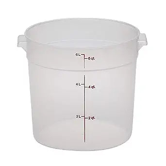 Cambro RFS6PP190 6 Qt Round Container Wirh RFSC6PP190 Translucent Lid