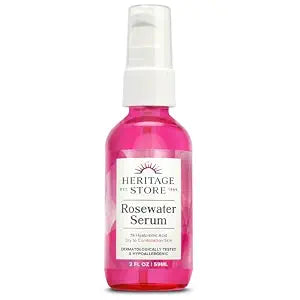 HERITAGE STORE Rosewater Facial Serum, 1% Hyaluronic Acid, 2 oz