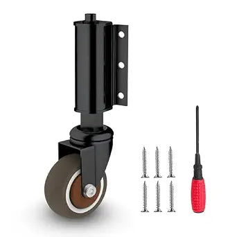 2 Inch Small Gate Wheels for Wooden Gate, Silent Spring-Loaded Gate Wheel with TPR Tire, 360 Free Rotation with 80lbs Capacity, Anti Sag Wheel for Gate, Anti-Slip Door Caster for Smooth Operation