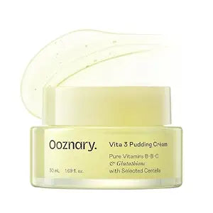 Vita 3 Pudding Cream for Radiant Glowing Skin and Improving Skin Tone with Vitamin C and Glutathione plus Niacinamide | Korean Moisturizer | 1.69 fl.oz 50ml