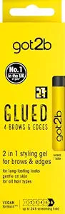 got2b Glued for Brows & Edges 2 in 1 Wand Eyebrow Gel, 72hr Hold, No White Residue or Stickness, Vegan, Silicone Free, Alcohol Free, 16 ml