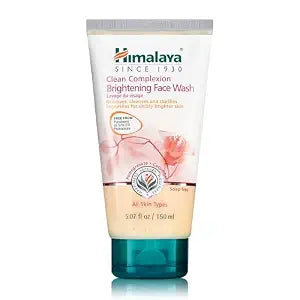 Himalaya Clean Complexion Brightening Face Wash for Bright Clean Skin, For All Skin Types, Free from Parabens, SLS, and Phthalates, 150 ml (5.07 oz)