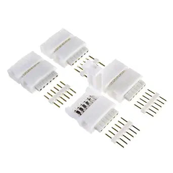 Litcessory 6-Pin to Cut-End Connector Compatible with Nanoleaf Essentials Lightstrips (4 Pack, White)