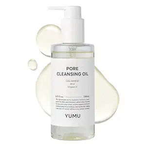 YUMU Coix Seed Deep Pore Cleansing Oil, Vitamin E, BHA, Double Cleansing, Waterproof Makeup Remover, Gentle Oil Cleanser, Blackhead Remover, No Oily Residue, Korean Skin Care (200ml/6.76 fl.oz.)