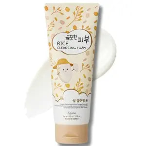 esfolio Rice Cleansing Foam Face Wash – Gentle Daily Facial Cleanser with Soft Creamy Foam – Suitable for All Skin Types – Helps Remove Dirt, Oil, and Impurities Without Drying (5.29oz -150g)