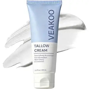 Beef Tallow for Skin, Organic Grass-Fed Tallow and Honey Balm, 3.5 oz