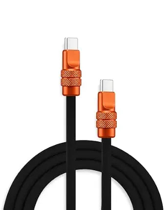 chubbycable Silicone USB C Cable 240W Charging Cable, Orange, 9.8FT